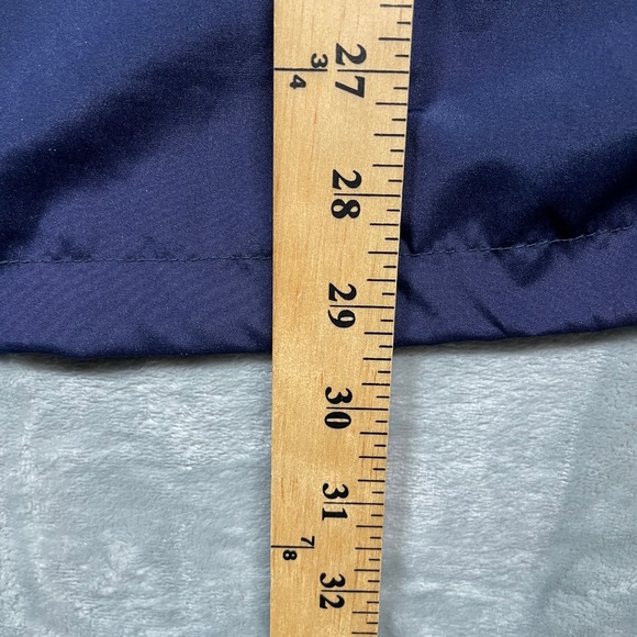 Eddie Bauer Men Navy Yellow Full Zip Windbreaker With Hood Jacket XL Lightweight - Picture 8 of 13